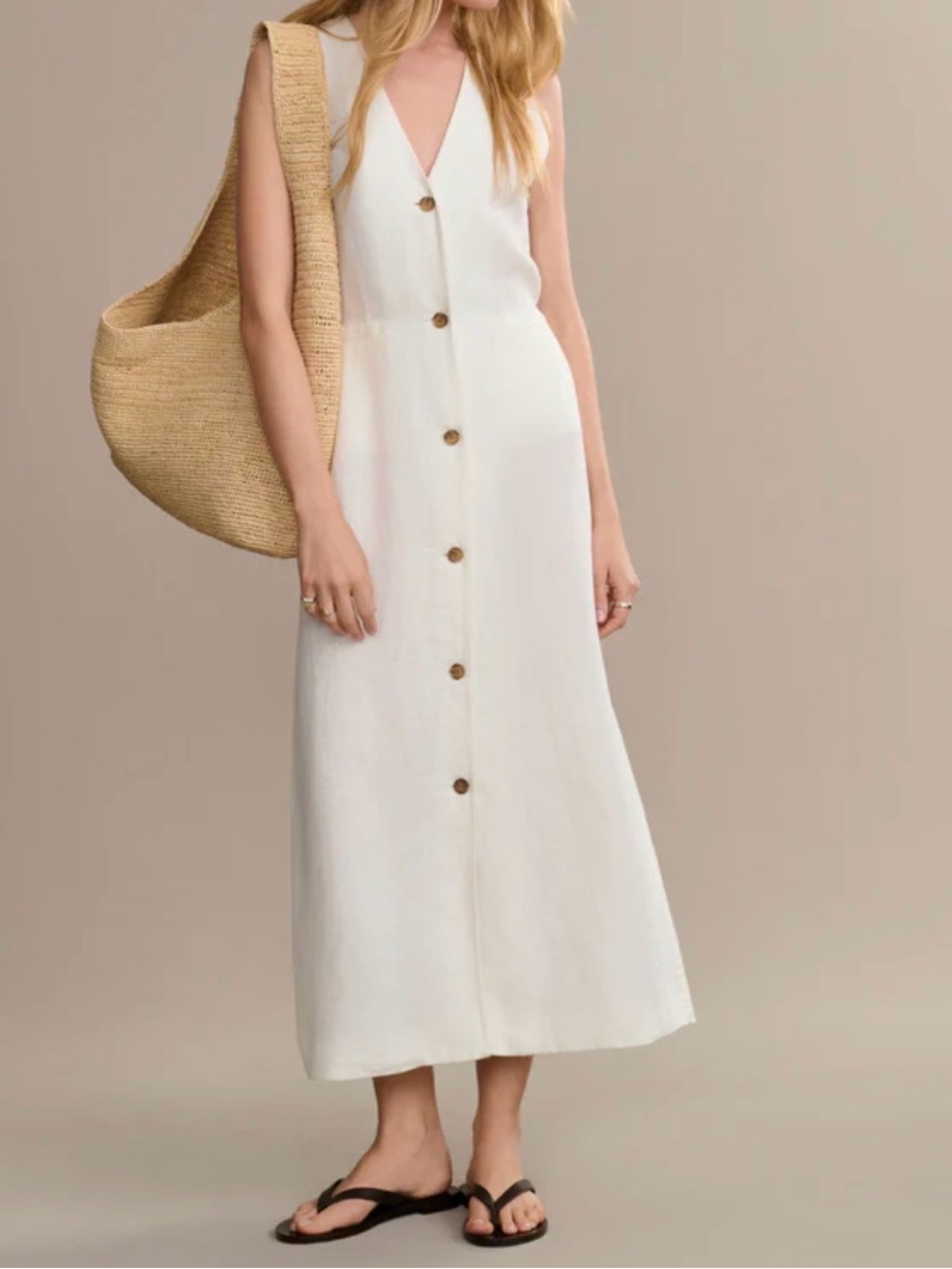Jenni Kayne Callan Dress in ivory size L